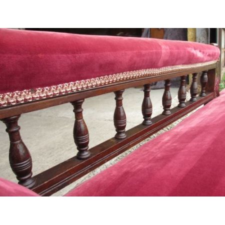 Viktorianische antike Mahagoni Chaiselongue britisch ca 1870