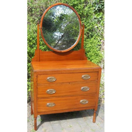 Edwardianischer Antiker Mahagoni Frisiertisch englisch ca. 1910