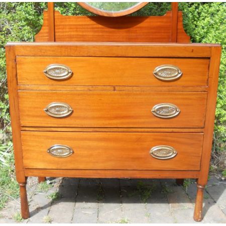 Edwardianischer Antiker Mahagoni Frisiertisch englisch ca. 1910