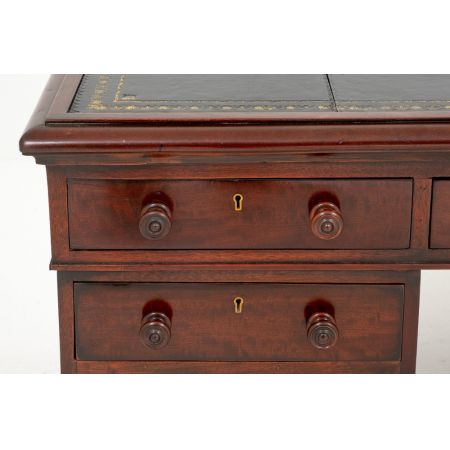 William IV. Englischer Antiker Mahagoni Partner Schreibtisch ca. 19. Jh.