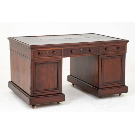 William IV. Englischer Antiker Mahagoni Partner Schreibtisch ca. 19. Jh.
