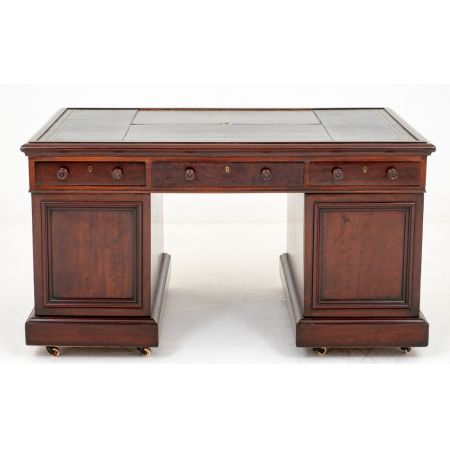 William IV. Englischer Antiker Mahagoni Partner Schreibtisch ca. 19. Jh.