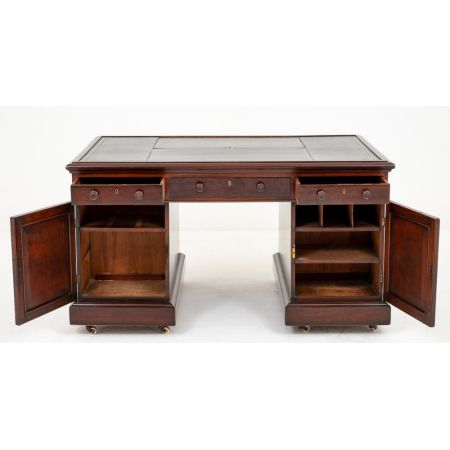 William IV. Englischer Antiker Mahagoni Partner Schreibtisch ca. 19. Jh.