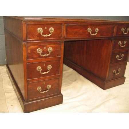 Englischer Antiker Mahagoni Partner Schreibtisch ca. 19. Jh.