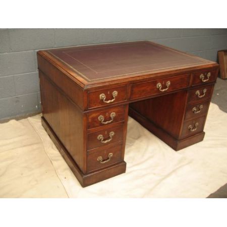 Englischer Antiker Mahagoni Partner Schreibtisch ca. 19. Jh.