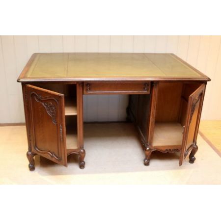 Antiker britischer Eichen Schreibtisch Partners Desk ca 1920