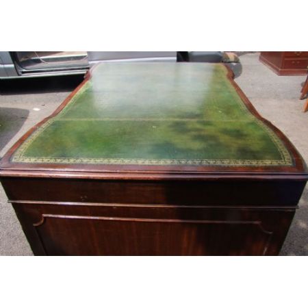 Englischer Massivholz Schreibtisch Mahagoni Partners Desk antik ca 1880