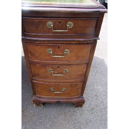 Englischer Massivholz Schreibtisch Mahagoni Partners Desk antik ca 1880