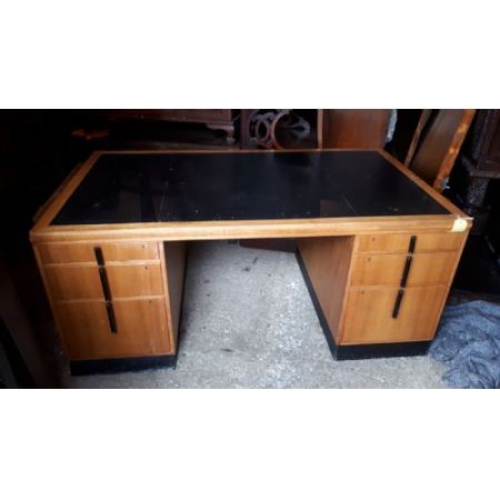 Antiker britischer Art Deco Schreibtisch ca 1950