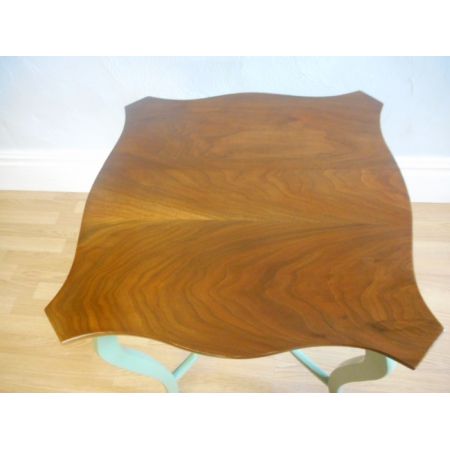 Antiker edwardianischer Beistelltisch Nussbaum britisch ca 1900