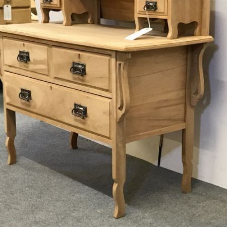 Edwardianisches antikes Nussbaum Sideboard Mirrorback britisch ca 1890