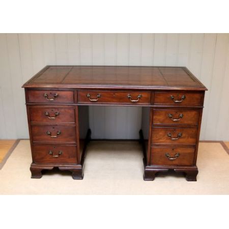 Georgianischer antiker Mahagoni Schreibtisch britisch ca 1910