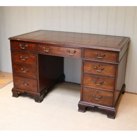 Georgianischer antiker Mahagoni Schreibtisch britisch ca 1910