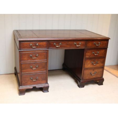 Georgianischer antiker Mahagoni Schreibtisch britisch ca 1910