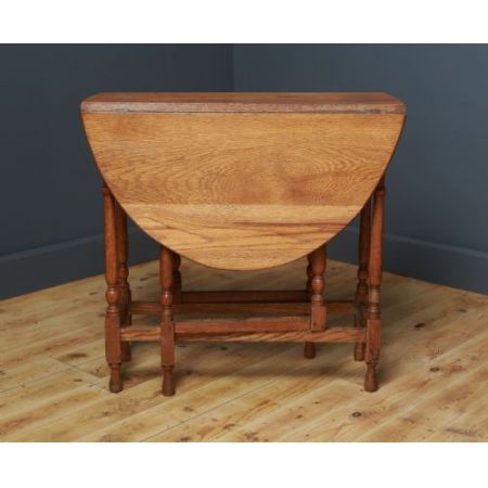 Antiker britischer Gateleg Tisch Eiche Dropleaf can 1920