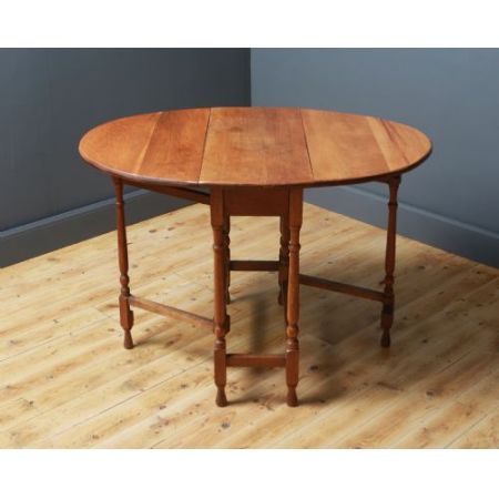 Antiker britischer Gateleg Tisch Eiche Dropleaf can 1920