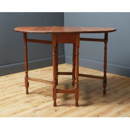 Antiker britischer Gateleg Tisch Eiche Dropleaf can 1920