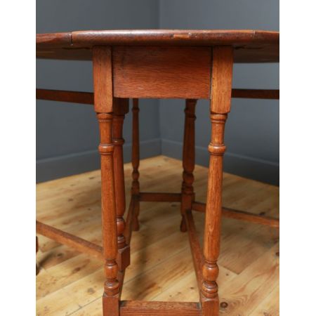 Antiker britischer Gateleg Tisch Eiche Dropleaf can 1920