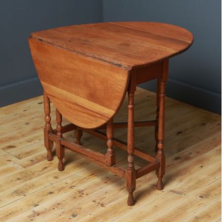 Antiker britischer Gateleg Tisch Eiche Dropleaf can 1920