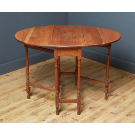 Antiker britischer Gateleg Tisch Eiche Dropleaf can 1920