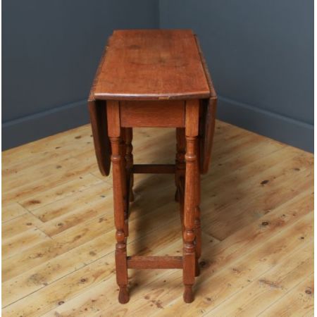 Antiker britischer Gateleg Tisch Eiche Dropleaf can 1920