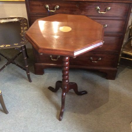 Antiker britischer Mahagoni Beistelltisch ca 1880