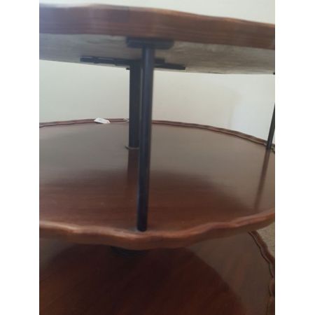 Antiker britischer Art Deco Beistelltisch Massivholz ca 1920