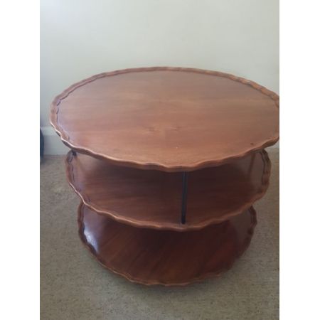 Antiker britischer Art Deco Beistelltisch Massivholz ca 1920