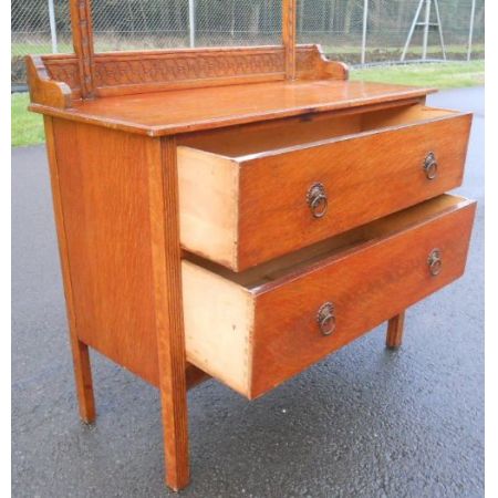 Antike britische Kommode Eiche Frisierkommode ca 1920