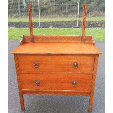 Antike britische Kommode Eiche Frisierkommode ca 1920