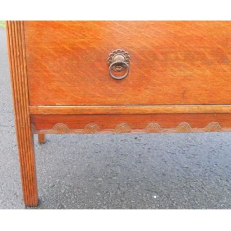 Antike britische Kommode Eiche Frisierkommode ca 1920