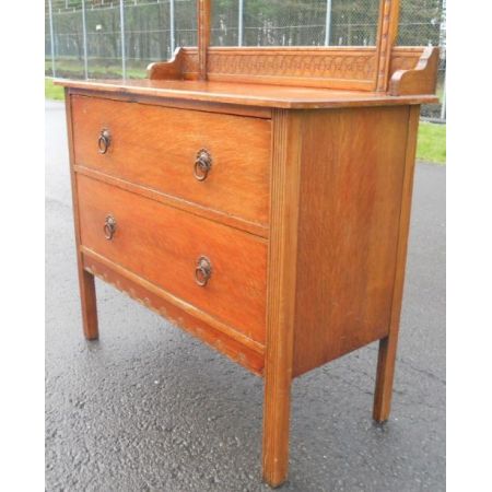 Antike britische Kommode Eiche Frisierkommode ca 1920