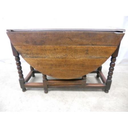 Jakobinischer antiker Eichen Esstisch Gateleg ca 1700