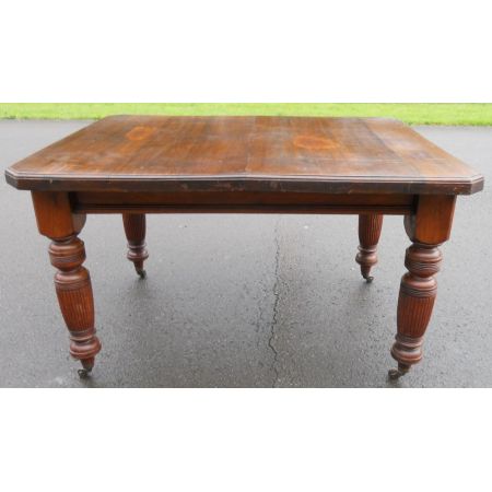 Edwardianischer antiker Esstisch Nussbaum britisch ca 1890