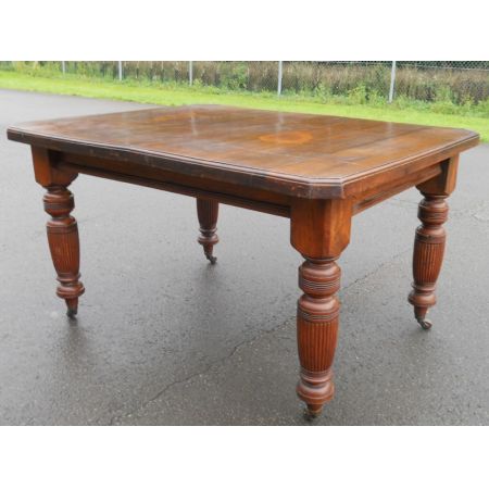 Edwardianischer antiker Esstisch Nussbaum britisch ca 1890