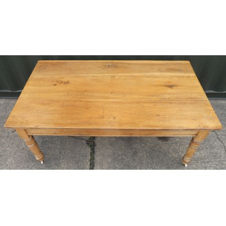 Viktorianischer antiker Küchentisch Esche ca 1870