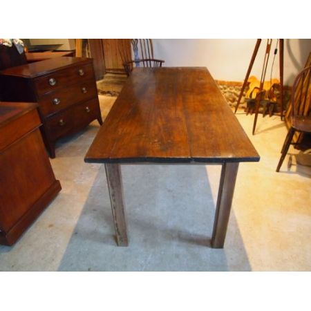 Antiker britischer Eichen Kiefern Esstisch ca 1820