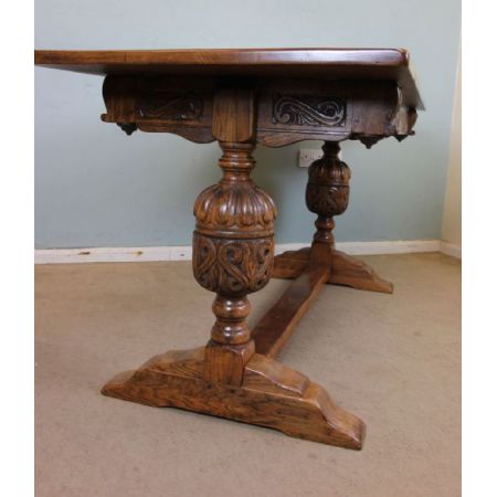 Antiker britischer Eichen Esstisch ca 1930