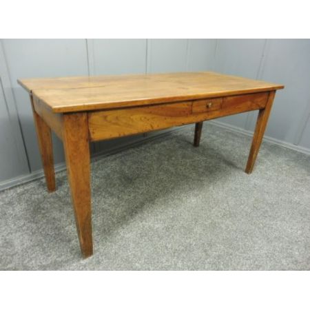 Französischer Antiker Kastanien und Ulmeholz Esstisch ca. 19. Jh.