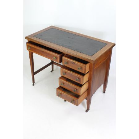 Edwardianischer Antiker Mahagoni Satinholz Schreibtisch antik ca. 1900