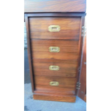 Englischer Antiker Palisander Militär Schreibtisch ca. 19. Jh.