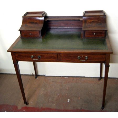 Antiker britischer Mahagoni Schreibtisch Carlston Style ca 1910