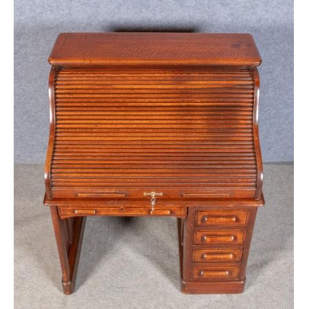 Britischer antiker Eichen Schreibtisch ca 1910