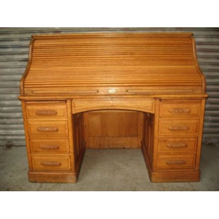 Antiker britischer Eichen Schreibtisch ca 1910