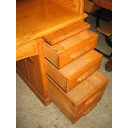 Antiker britischer Eichen Schreibtisch ca 1910