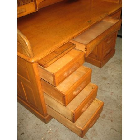 Antiker britischer Eichen Schreibtisch ca 1910