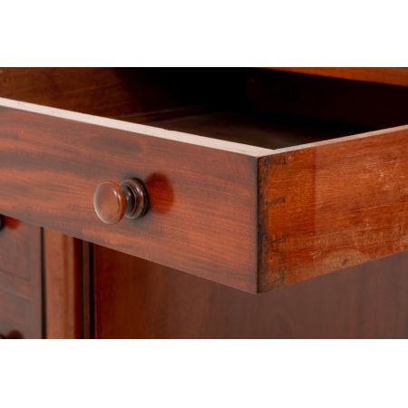 Viktorianischer antiker Mahagoni Schreibtisch britisch ca 1860