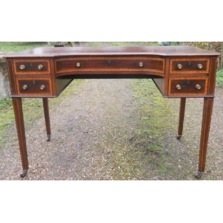 Edwardianischer Mahagoni Schreibtisch antik britisch ca 1900