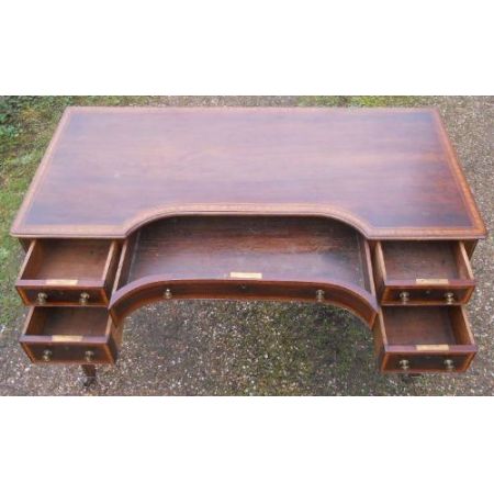 Edwardianischer Mahagoni Schreibtisch antik britisch ca 1900