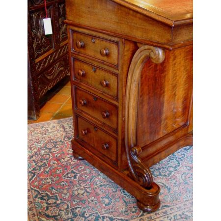 Antiker britischer Davenport Schreibtisch Mahagoni ca 1830